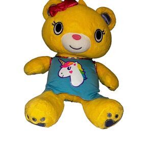 Build A Bear Yellow Kabu Bearnice Kawaii Plush Unicorn Shirt Pink Bow BAB 2018